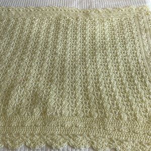 Handcrafted small yellow afghan